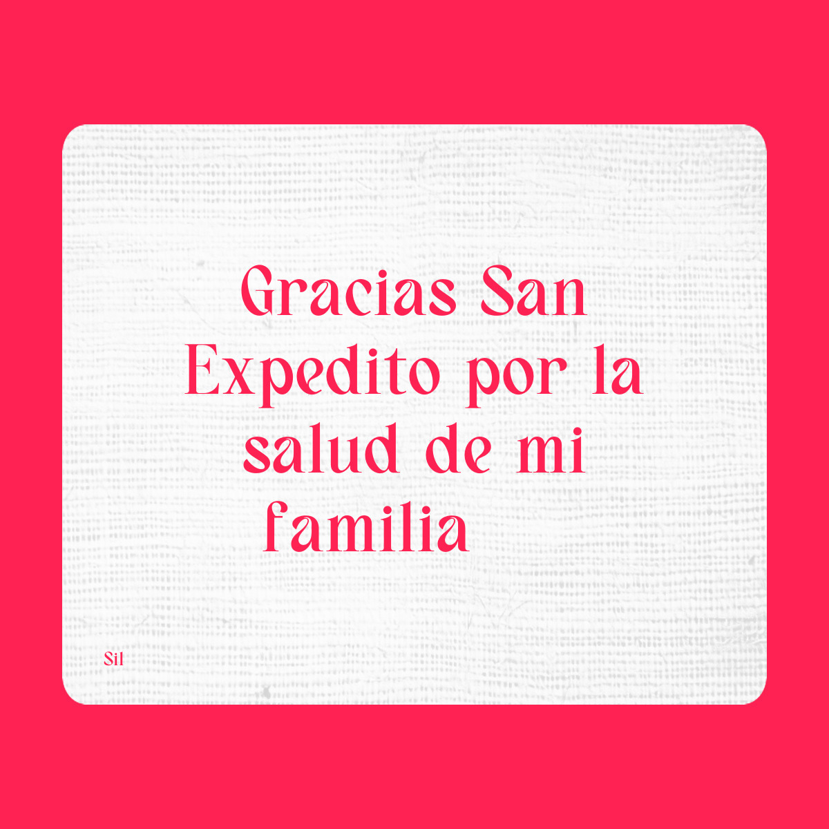 Agradecimiento a San Expedito