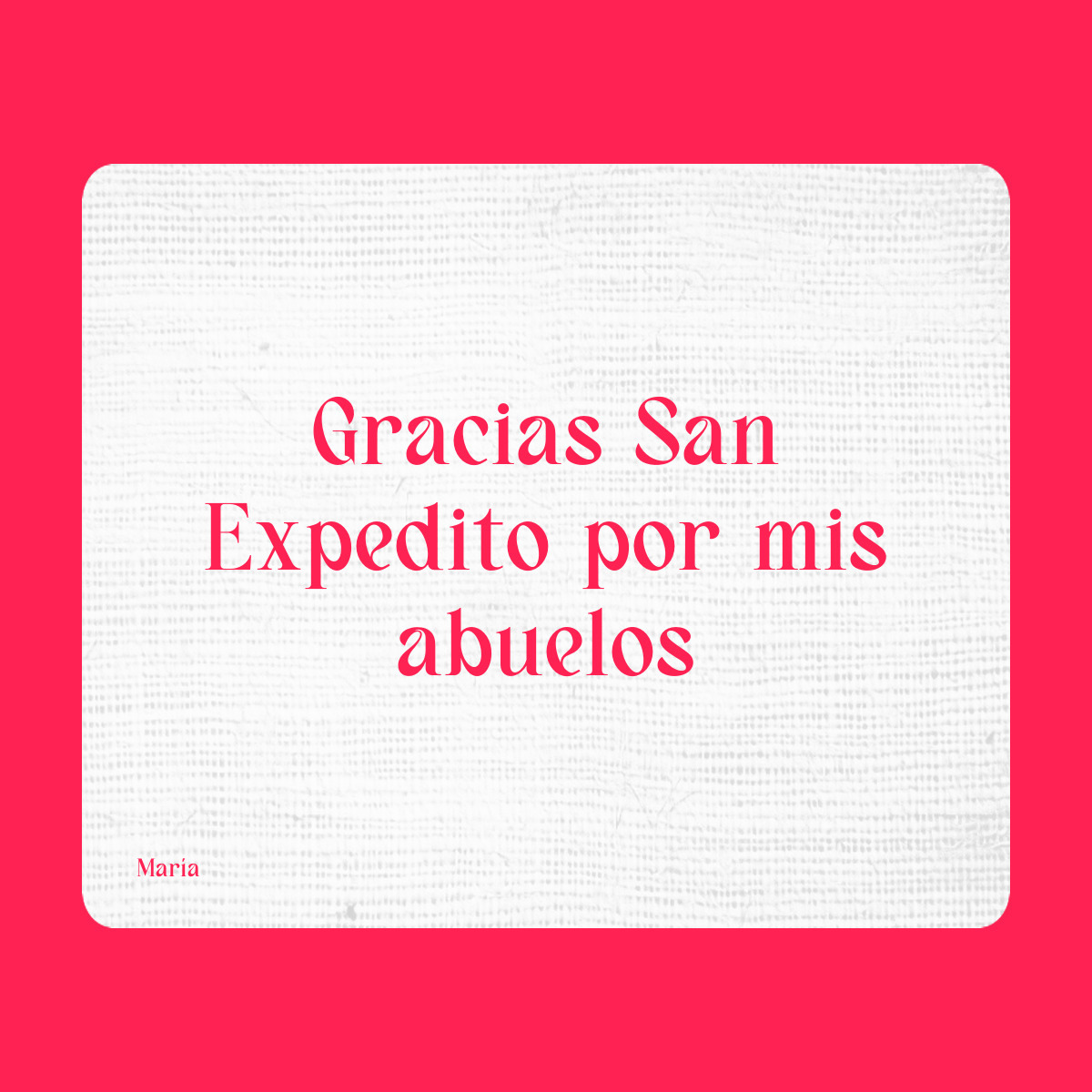 Agradecimiento a San Expedito