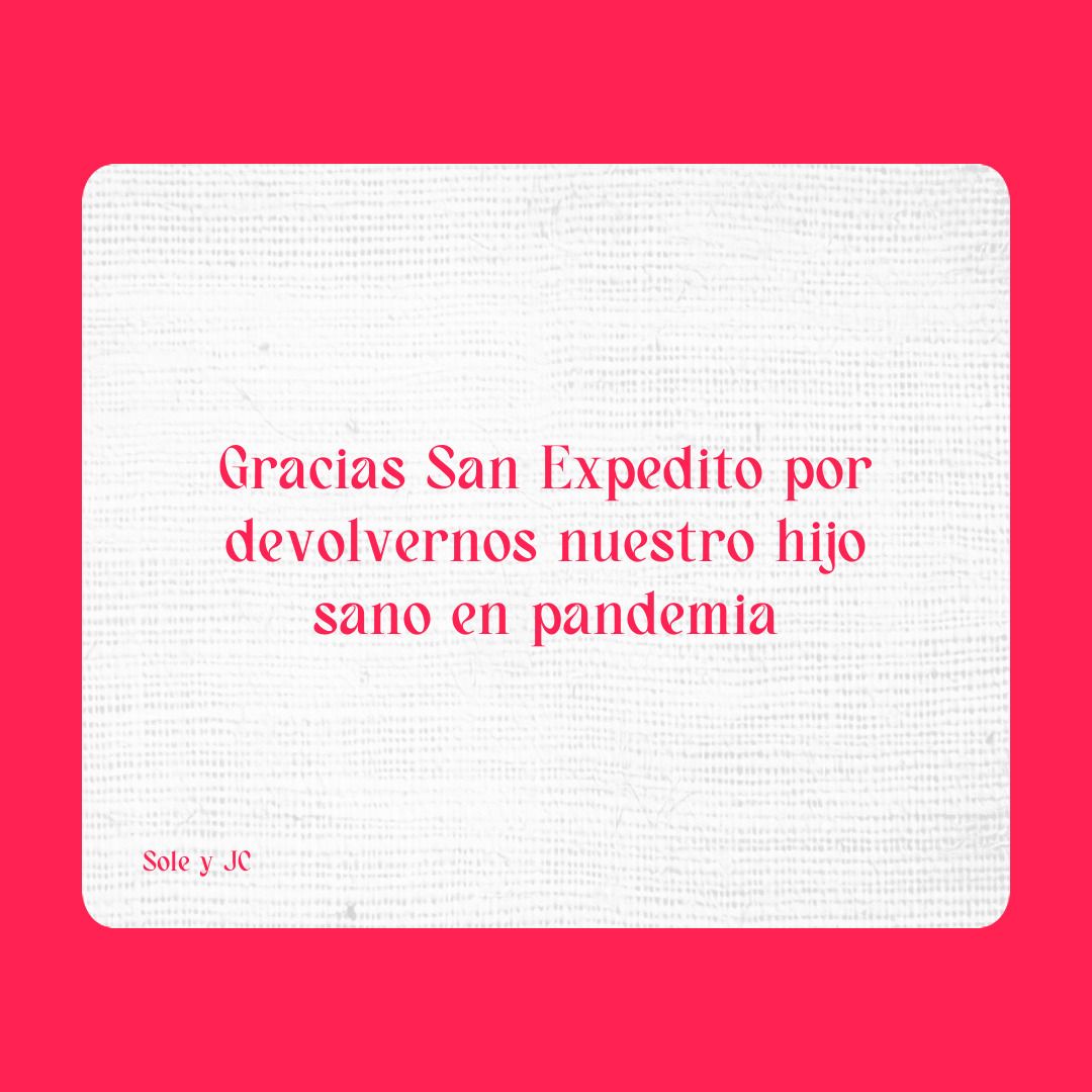 Agradecimiento a San Expedito