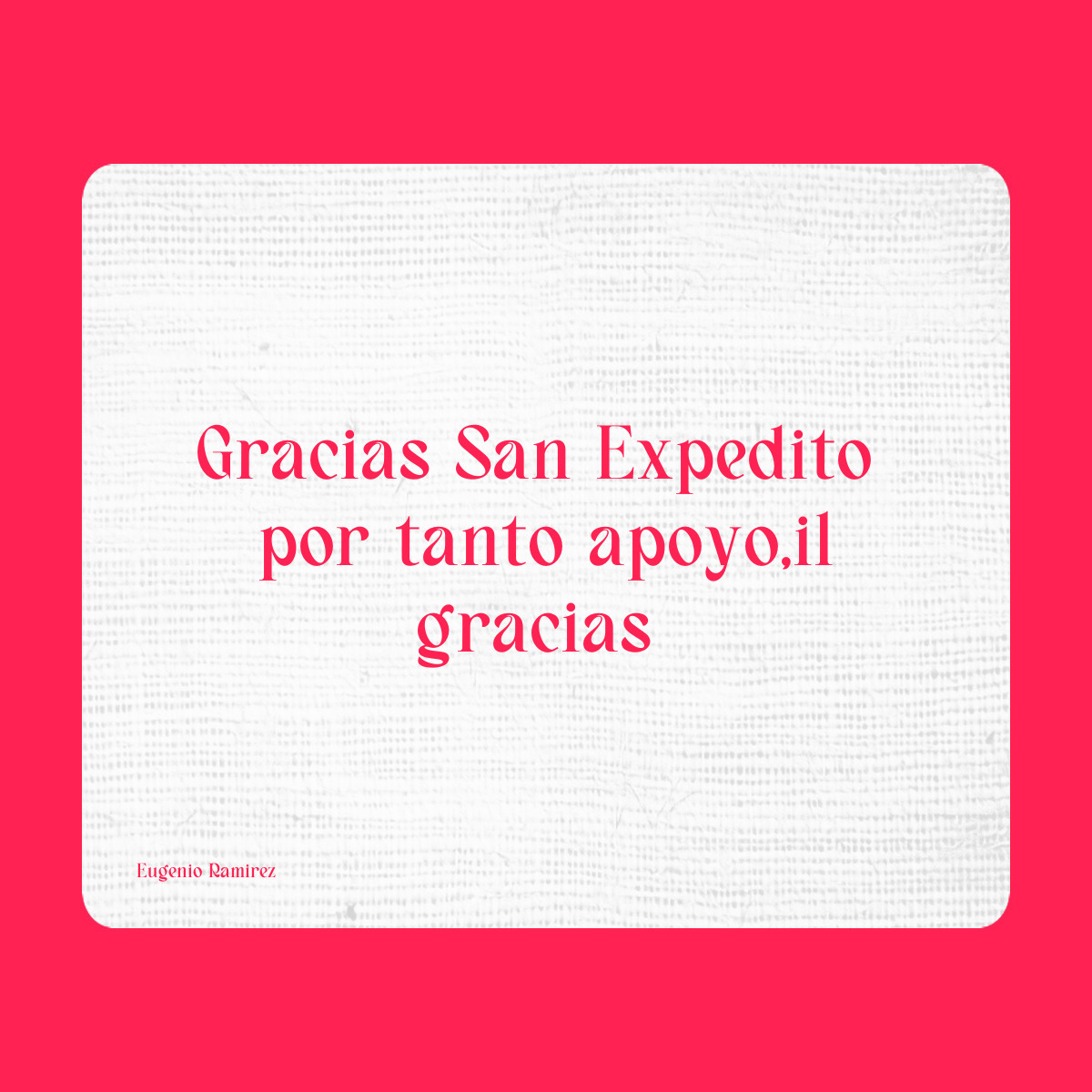 Agradecimiento a San Expedito