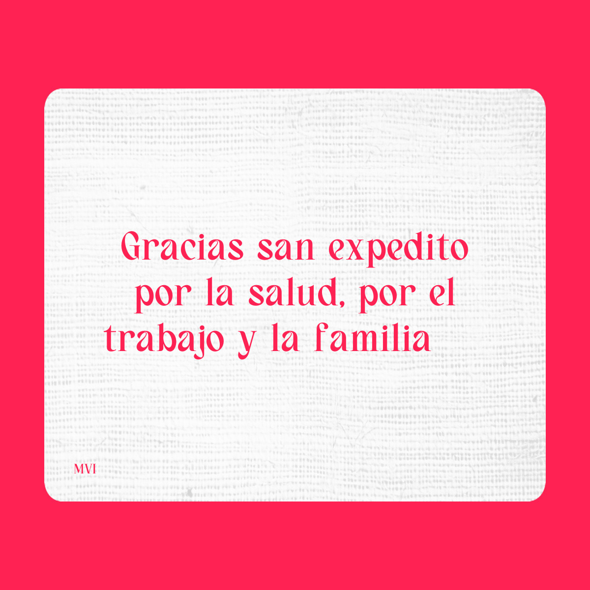 Agradecimiento a San Expedito