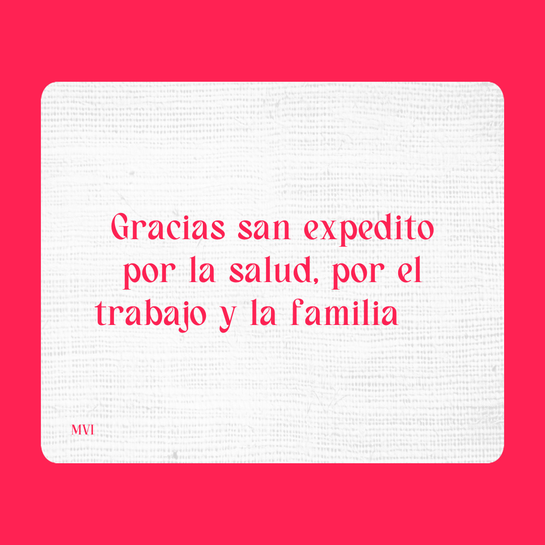 Agradecimiento a San Expedito