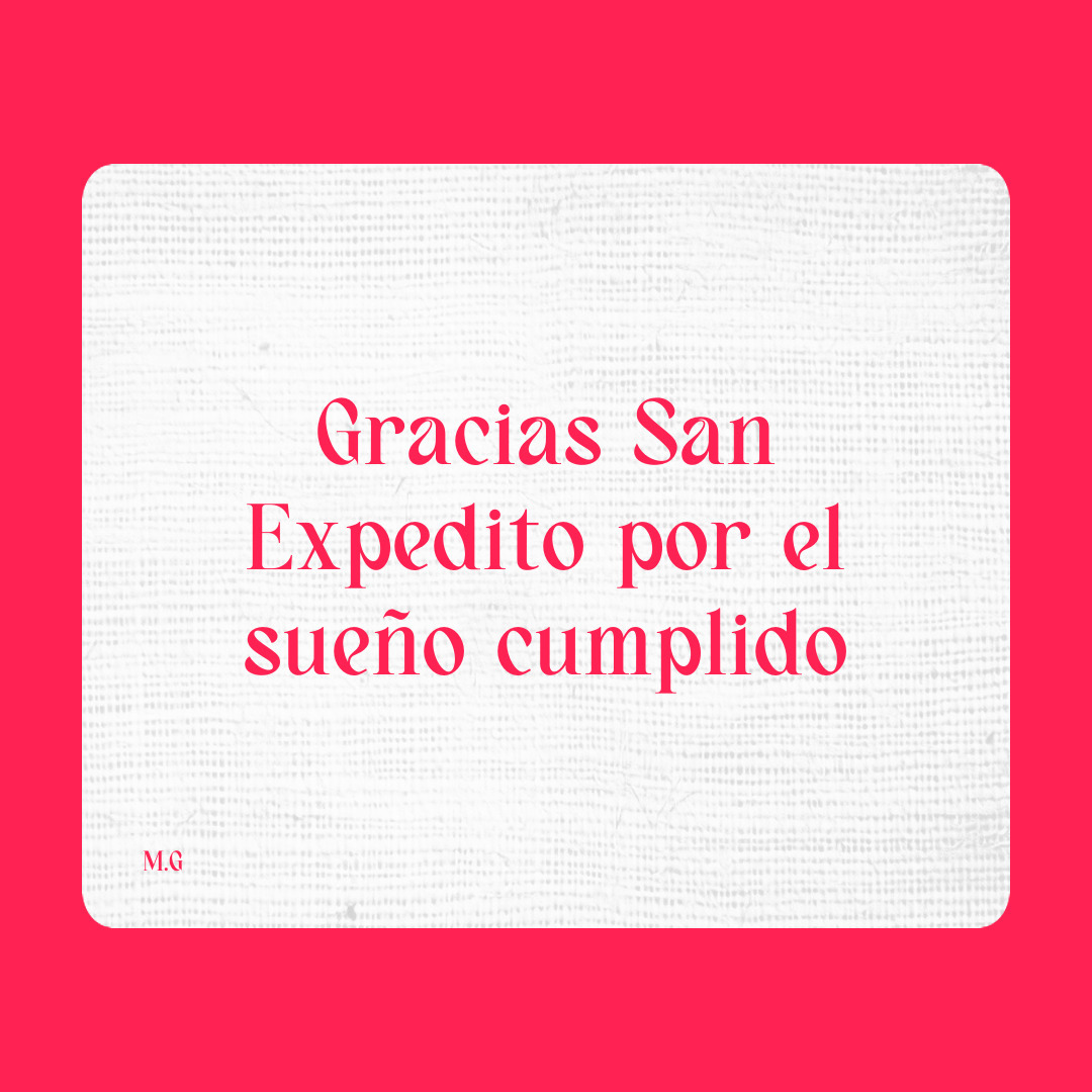 Agradecimiento a San Expedito