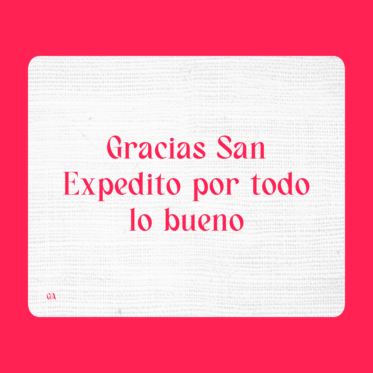 Agradecimiento a San Expedito