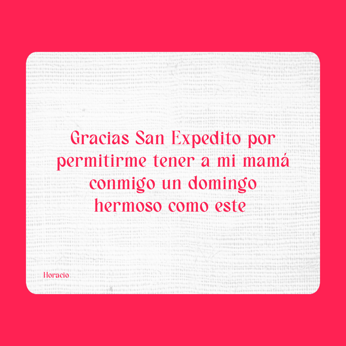 Agradecimiento a San Expedito