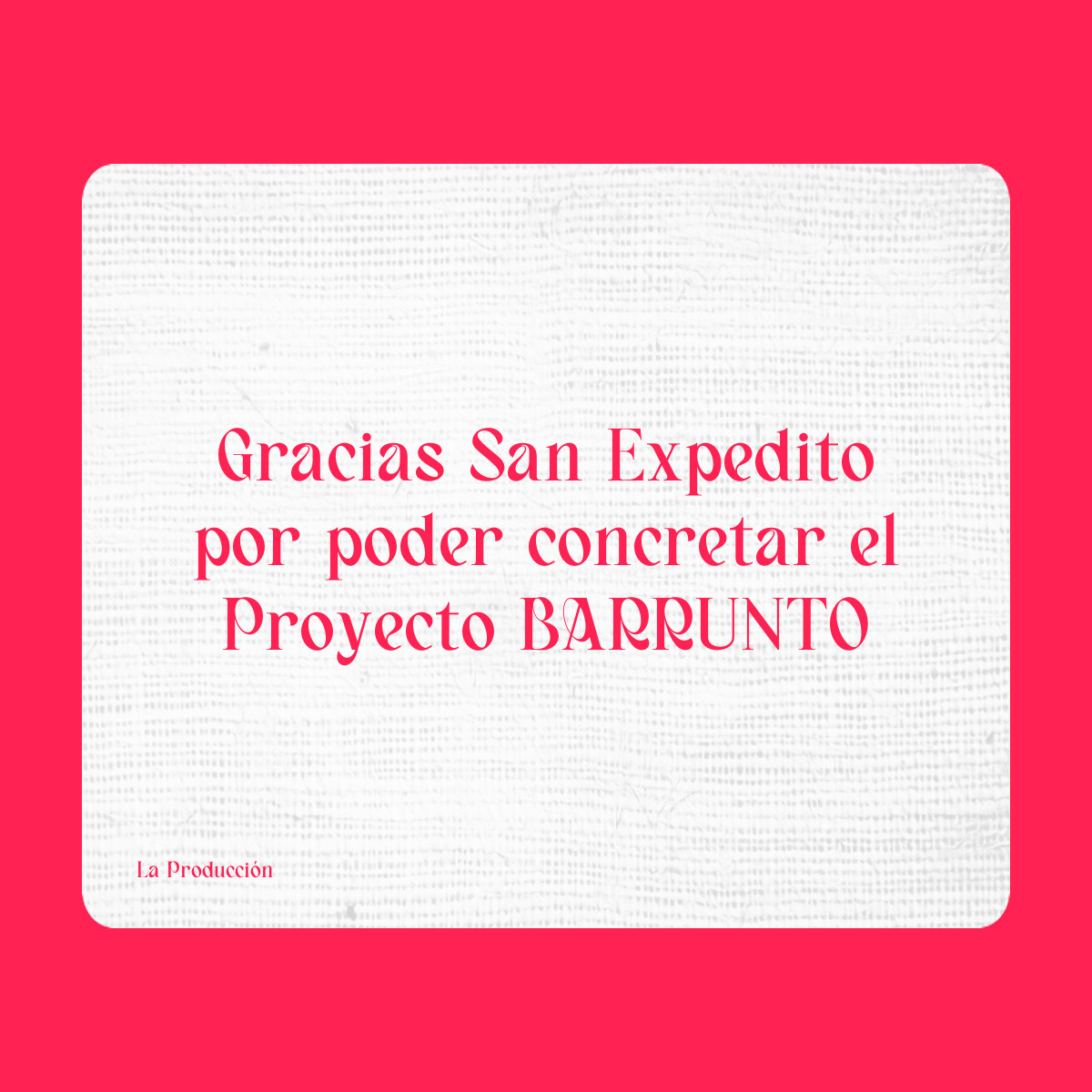 Agradecimiento a San Expedito