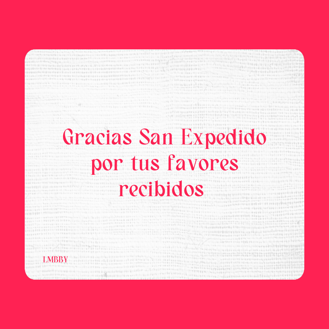 Agradecimiento a San Expedito