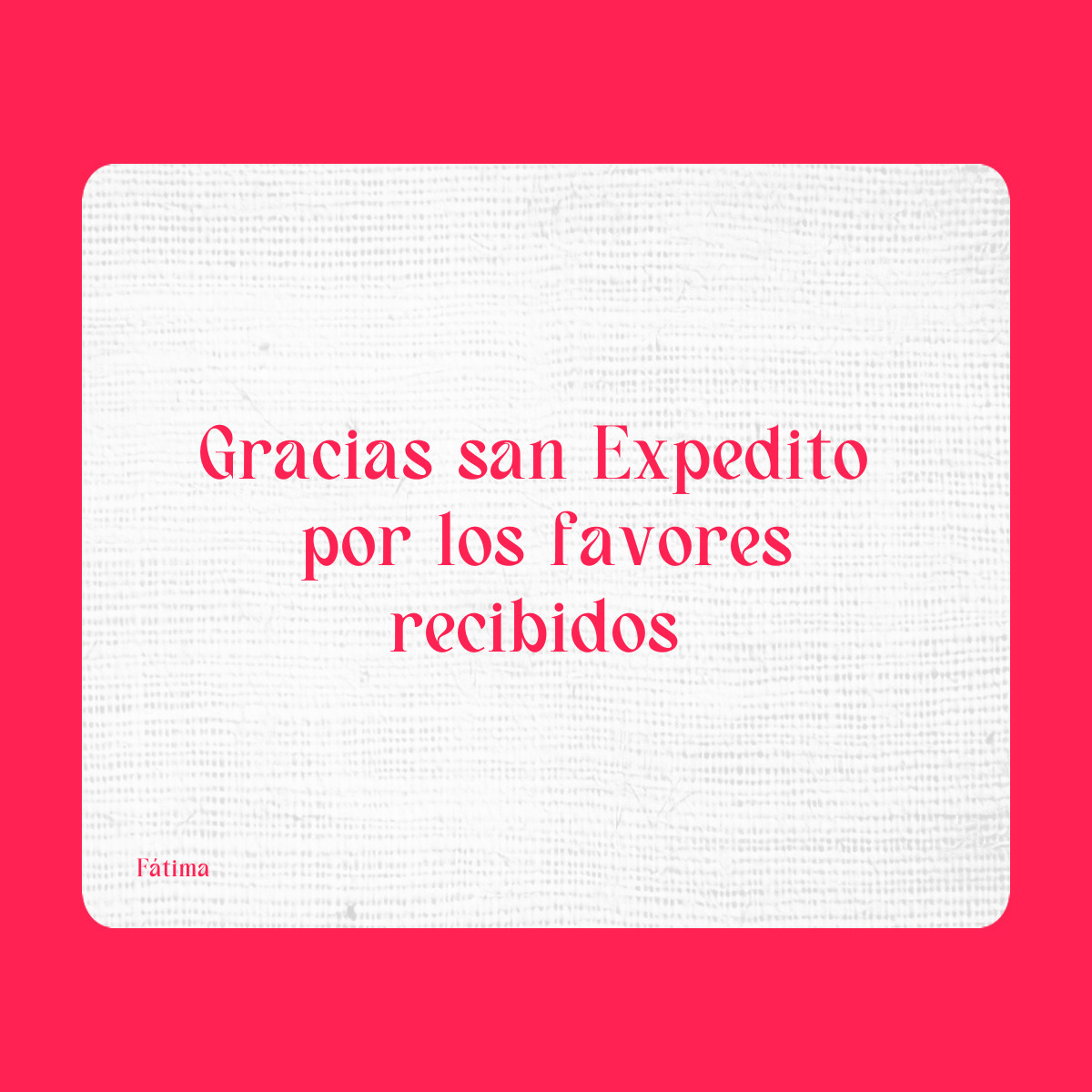 Agradecimiento a San Expedito