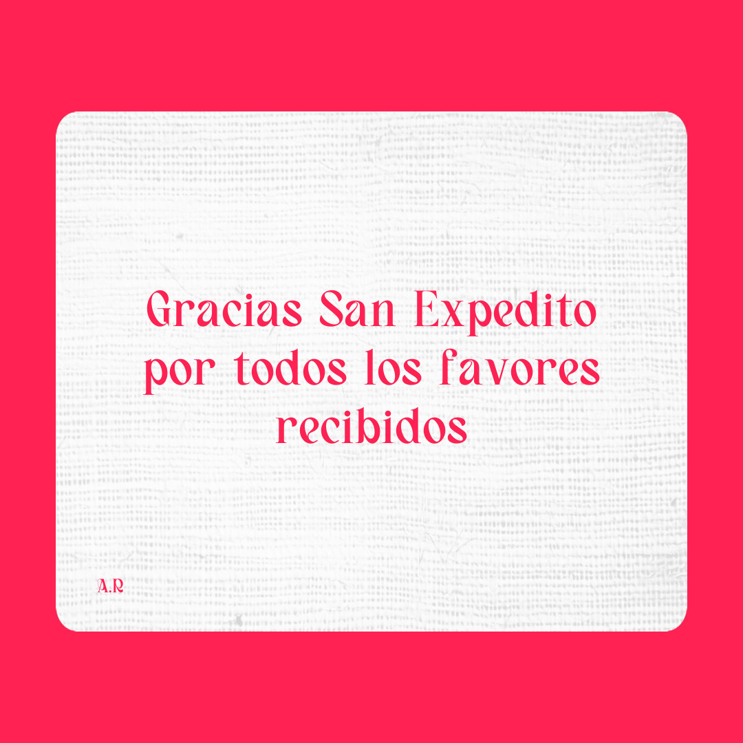 Agradecimiento a San Expedito