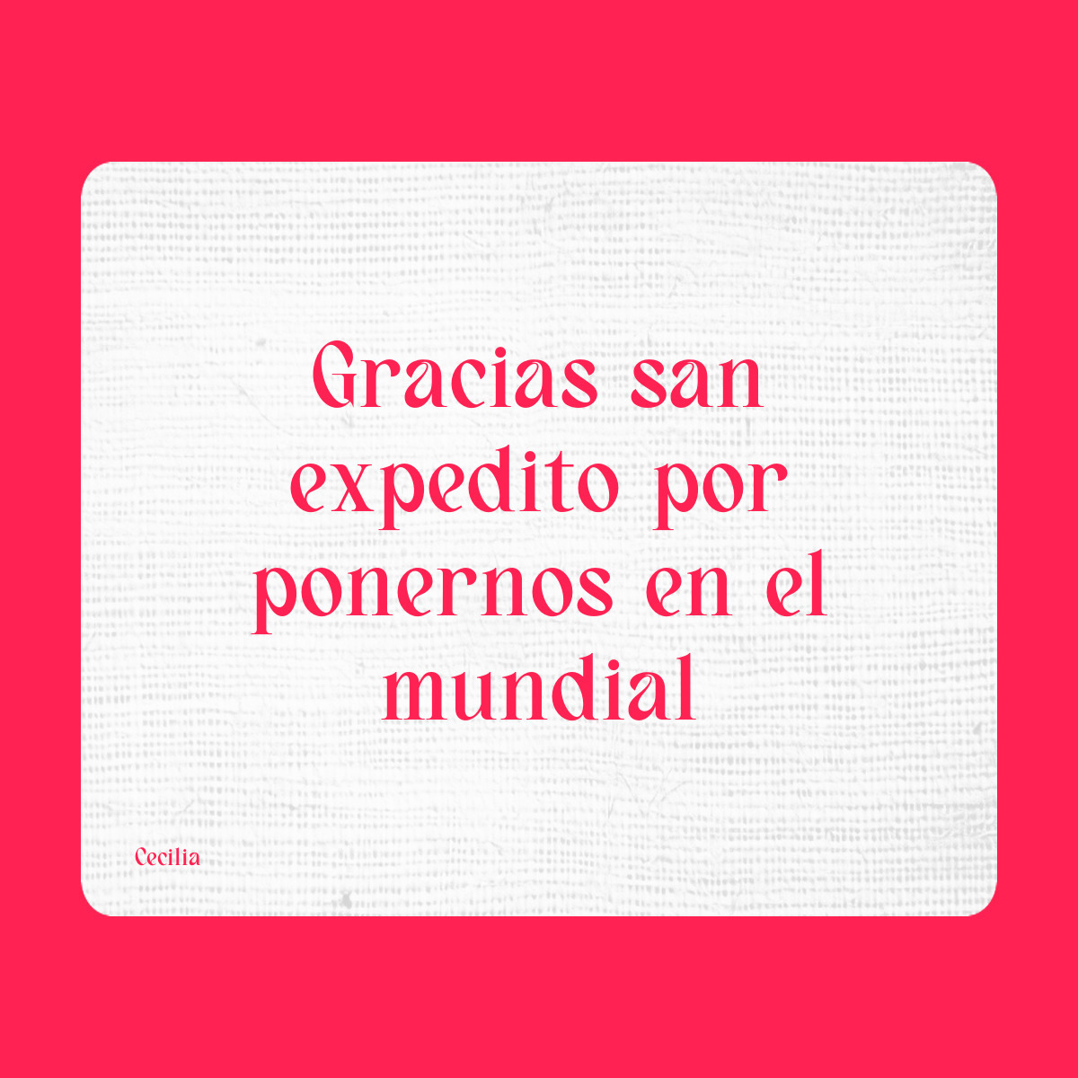 Agradecimiento a San Expedito