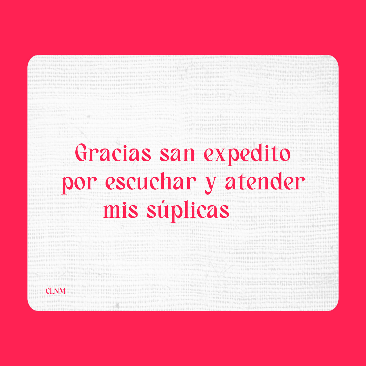 Agradecimiento a San Expedito