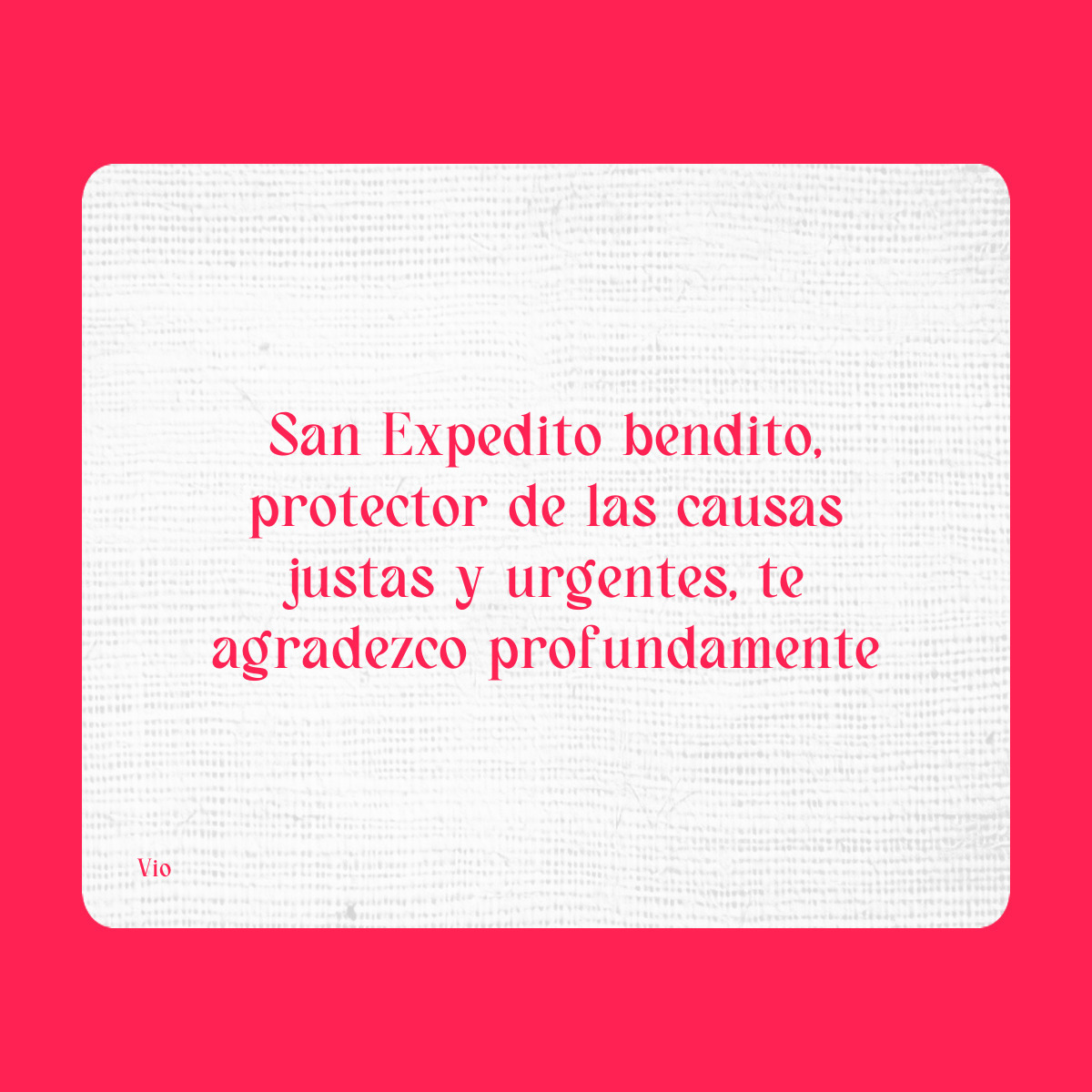 Agradecimiento a San Expedito