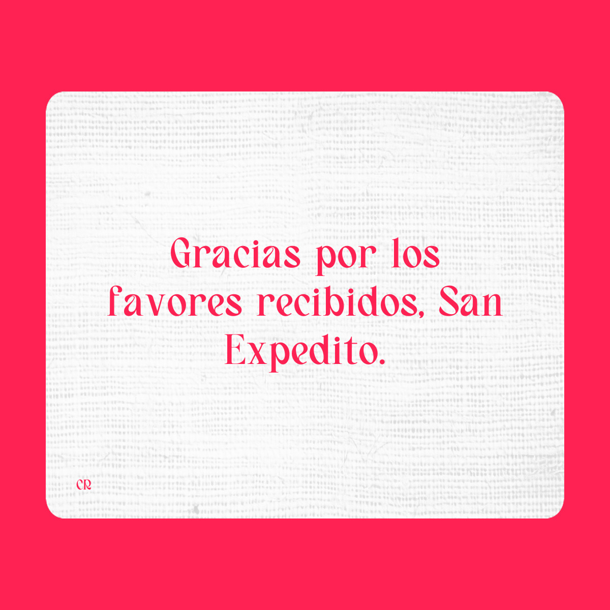 Agradecimiento a San Expedito