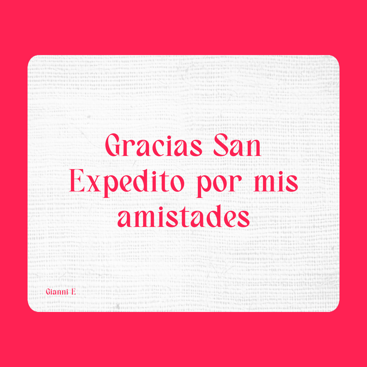 Agradecimiento a San Expedito