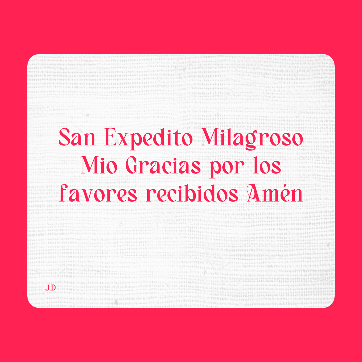 Agradecimiento a San Expedito