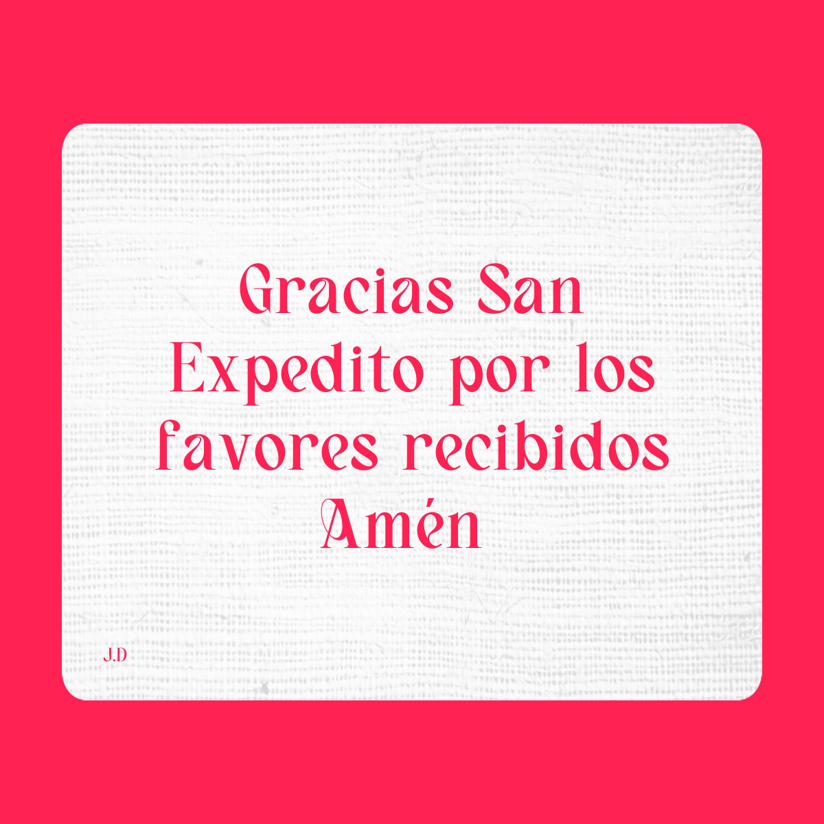 Agradecimiento a San Expedito