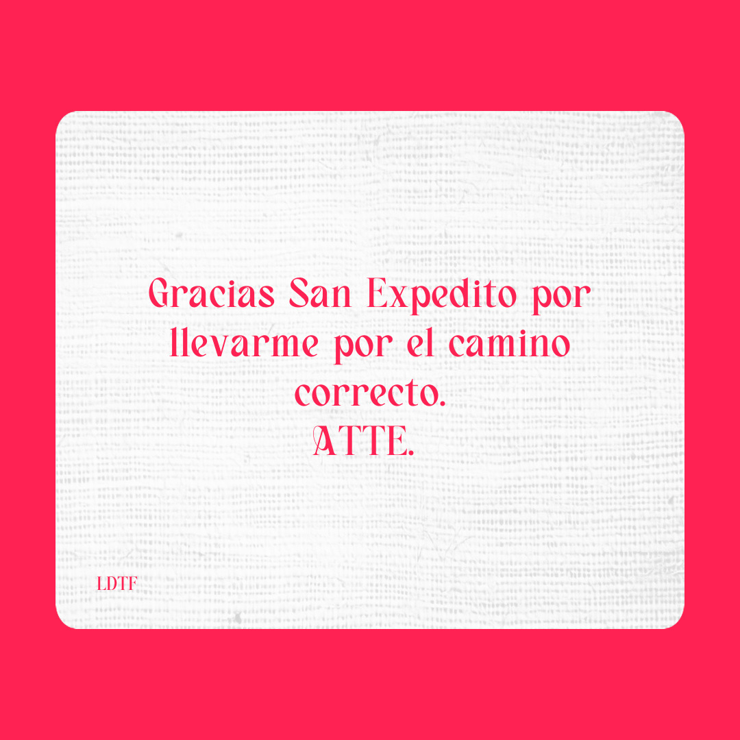 Agradecimiento a San Expedito