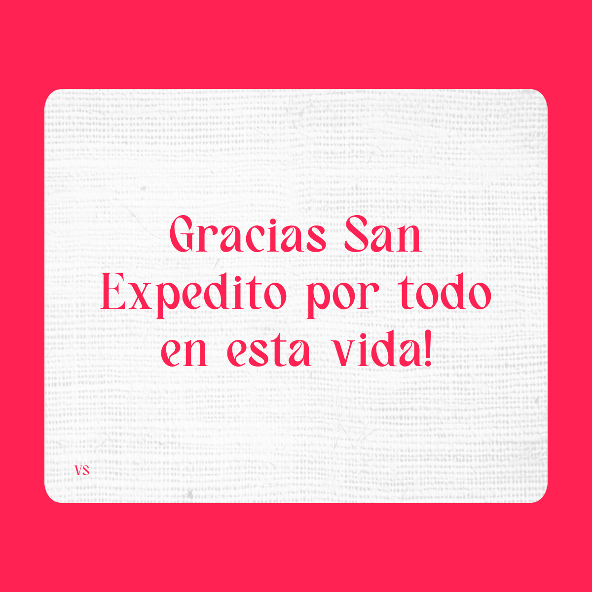 Agradecimiento a San Expedito