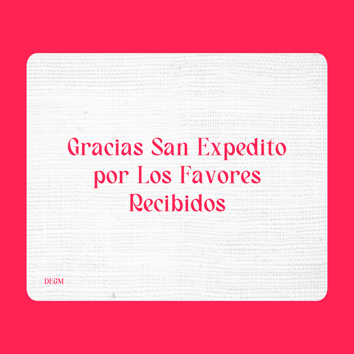 Agradecimiento a San Expedito