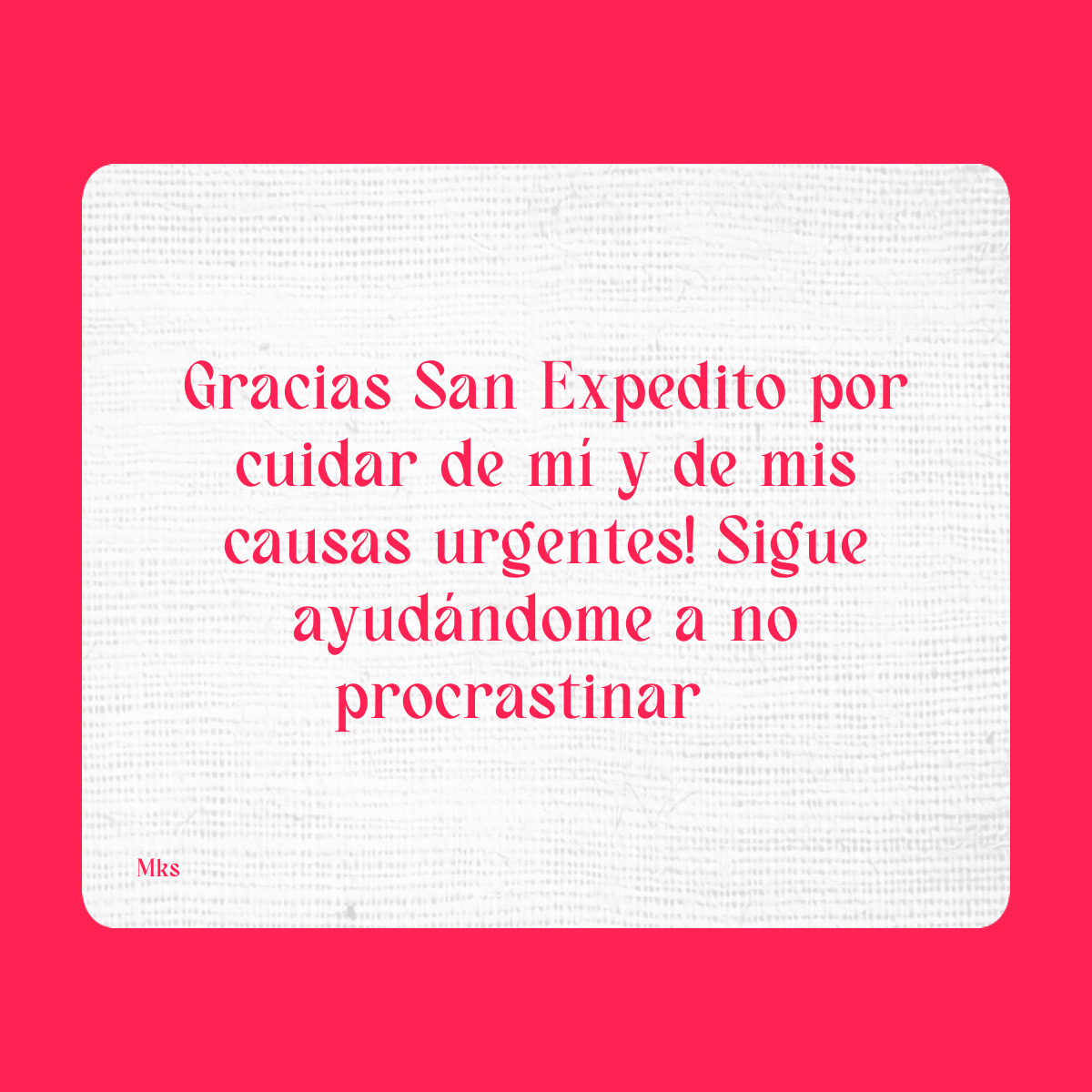 Agradecimiento a San Expedito
