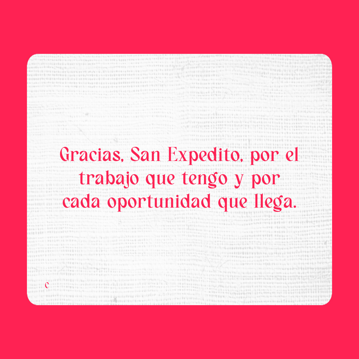 Agradecimiento a San Expedito