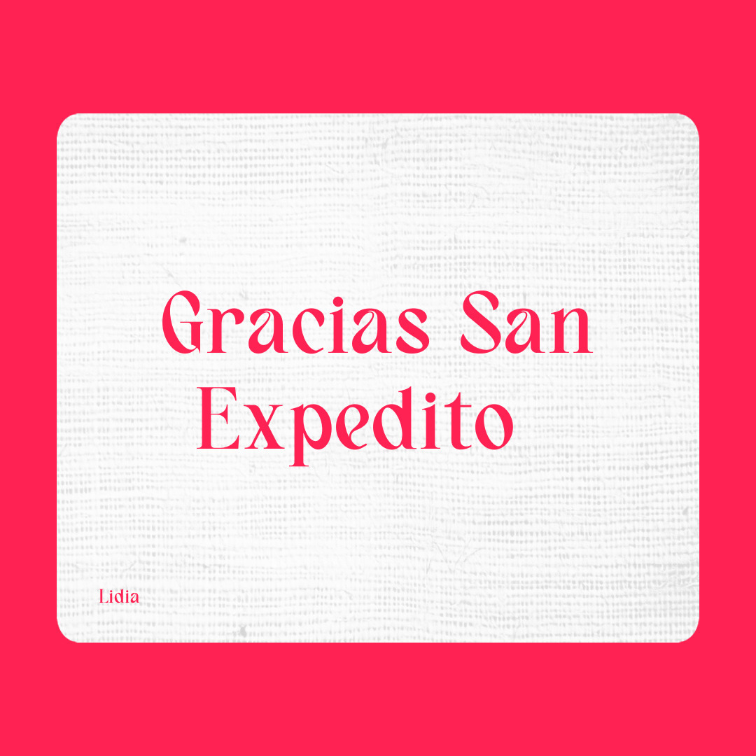 Agradecimiento a San Expedito