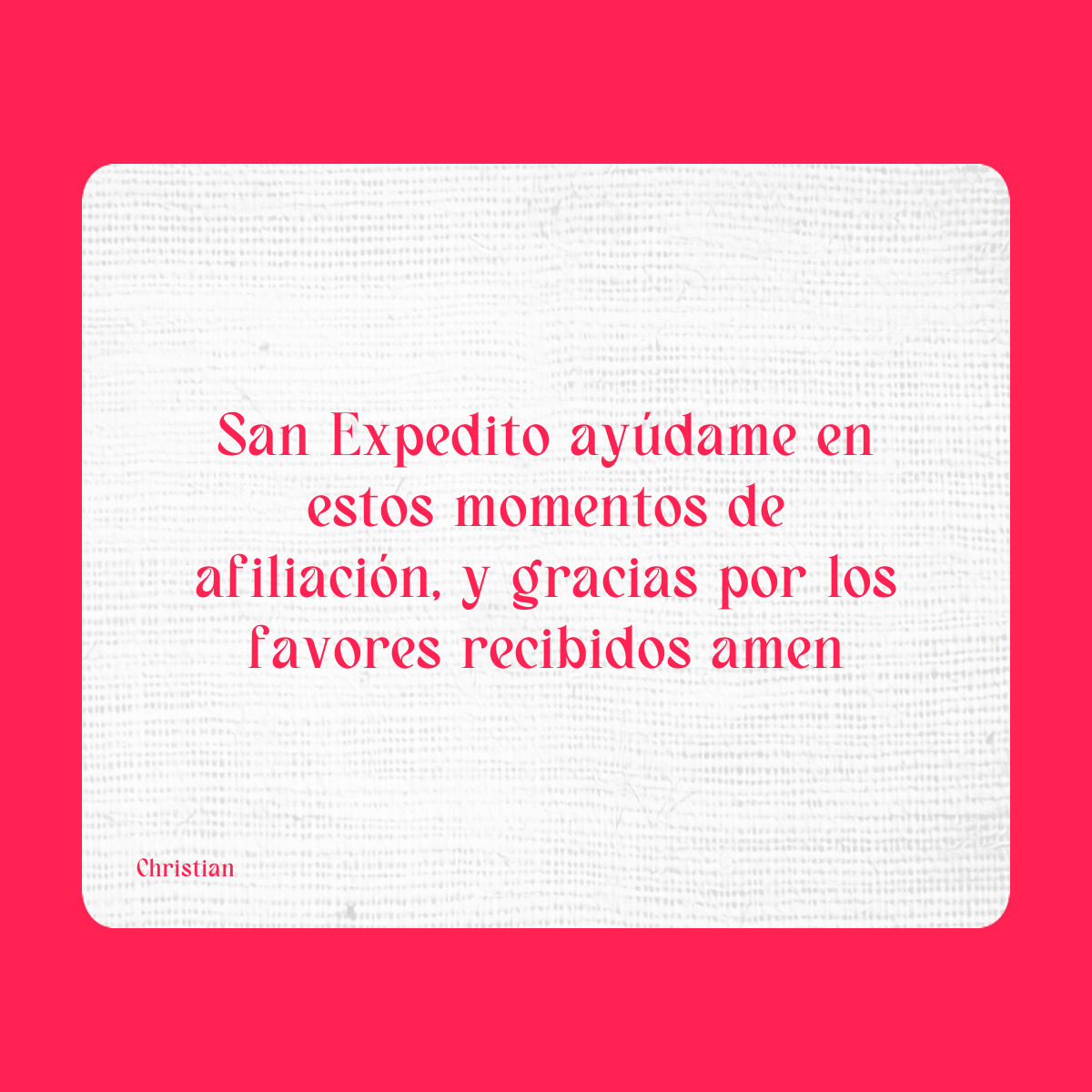 Agradecimiento a San Expedito