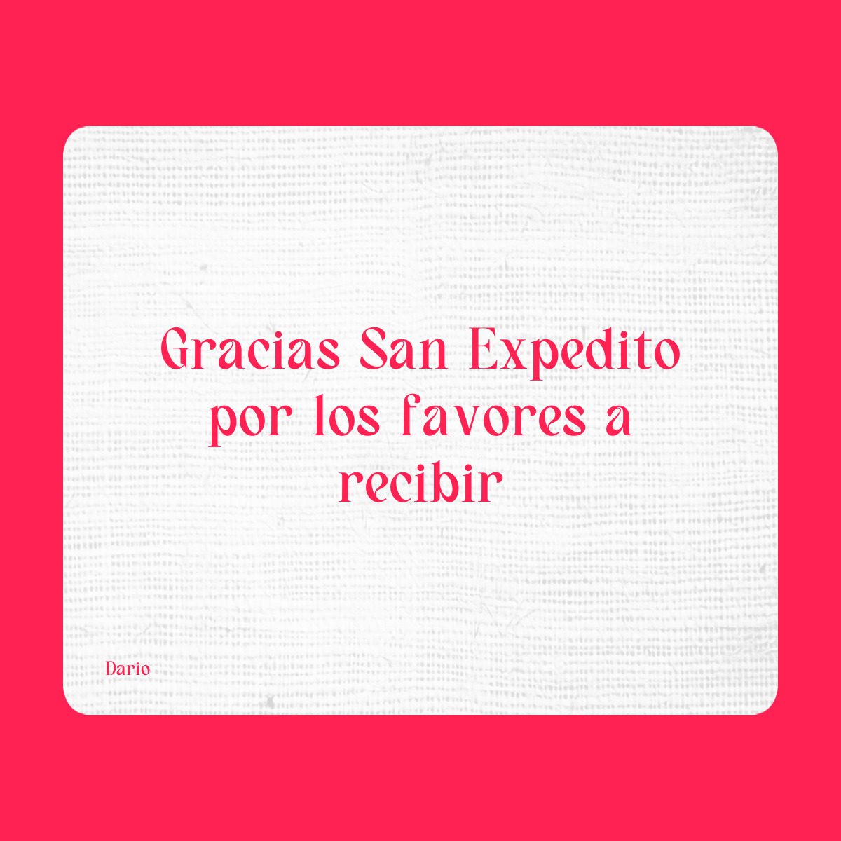 Agradecimiento a San Expedito