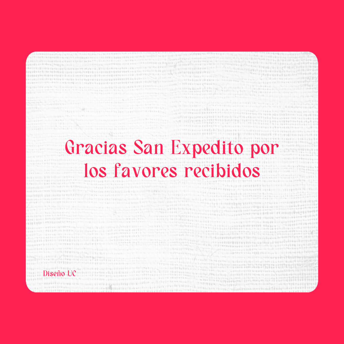 Agradecimiento a San Expedito