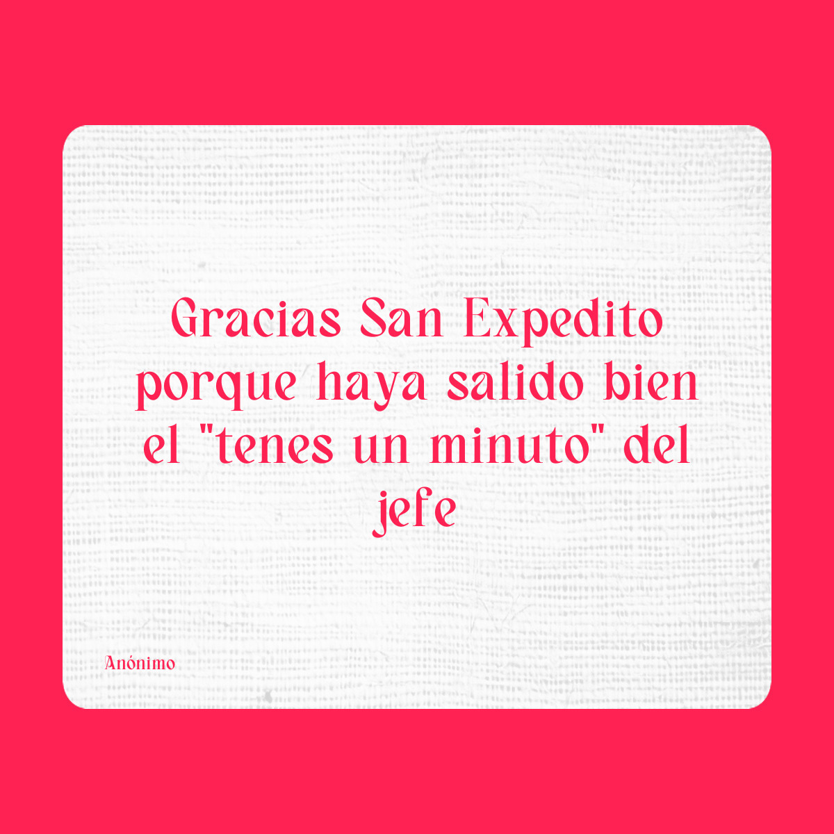 Agradecimiento a San Expedito
