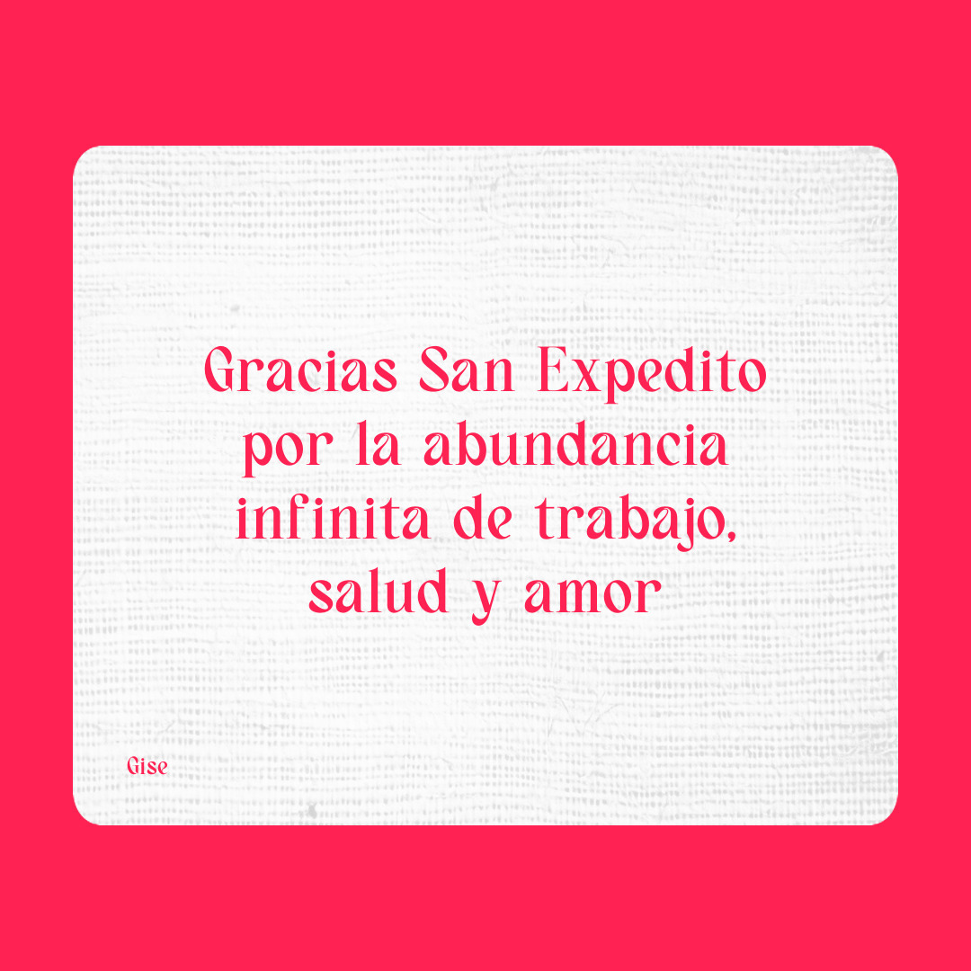 Agradecimiento a San Expedito