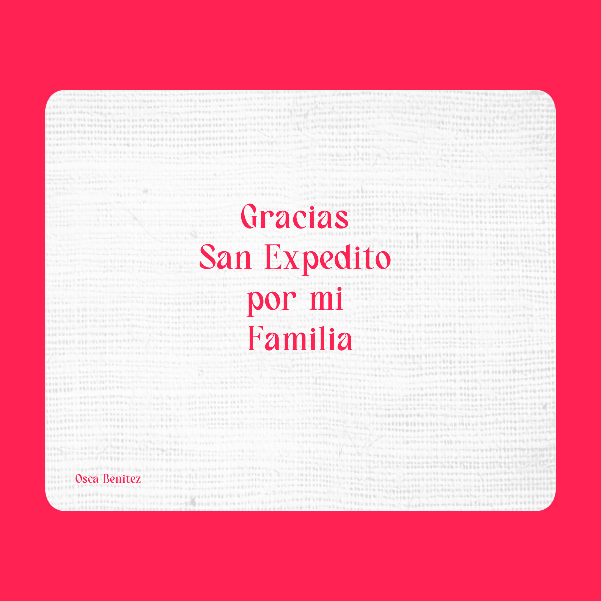 Agradecimiento a San Expedito