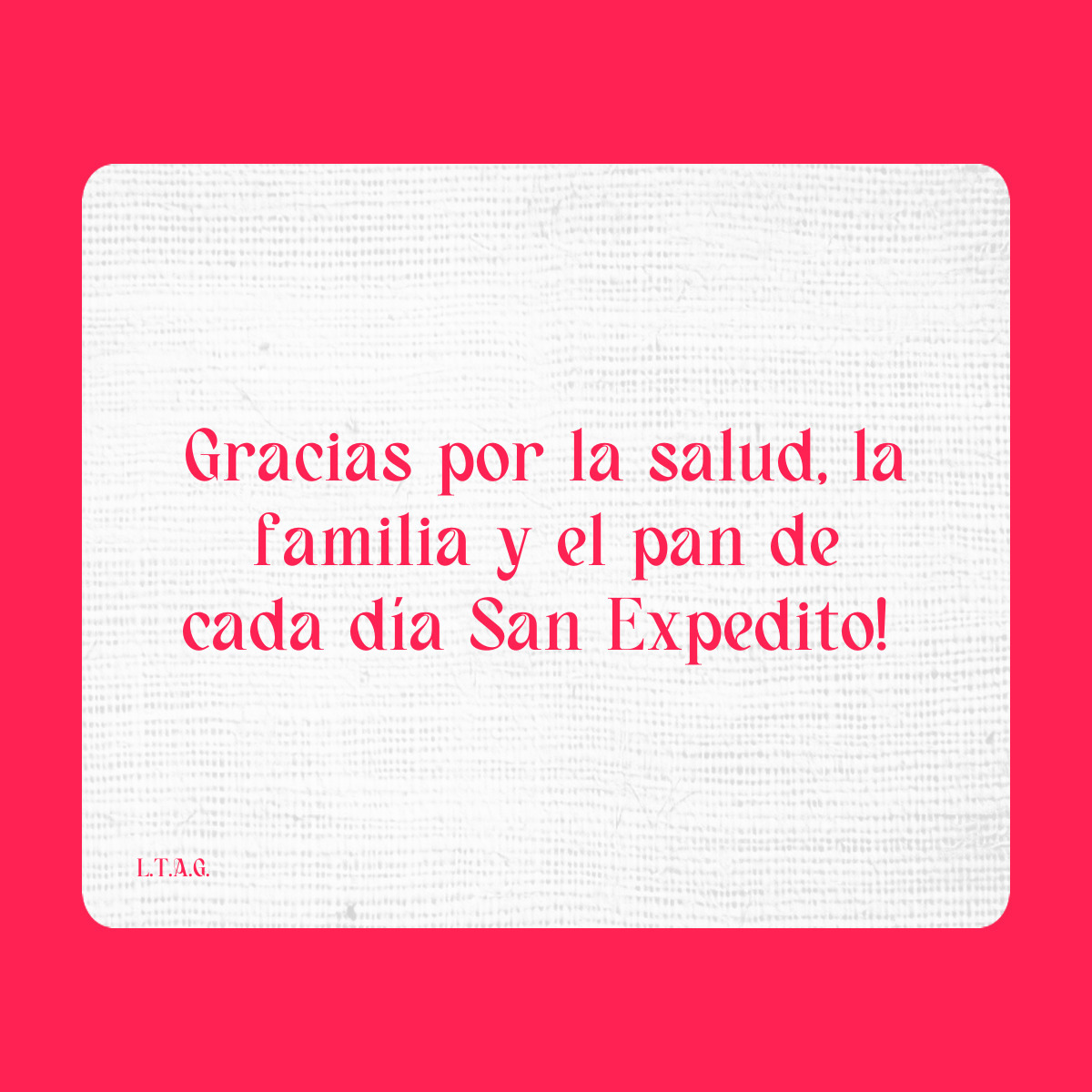 Agradecimiento a San Expedito