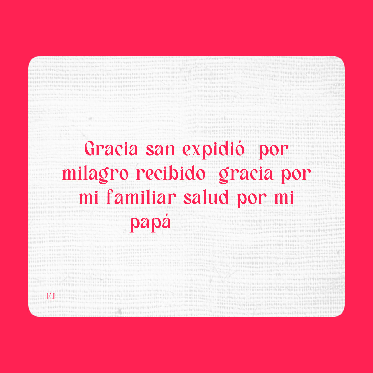 Agradecimiento a San Expedito