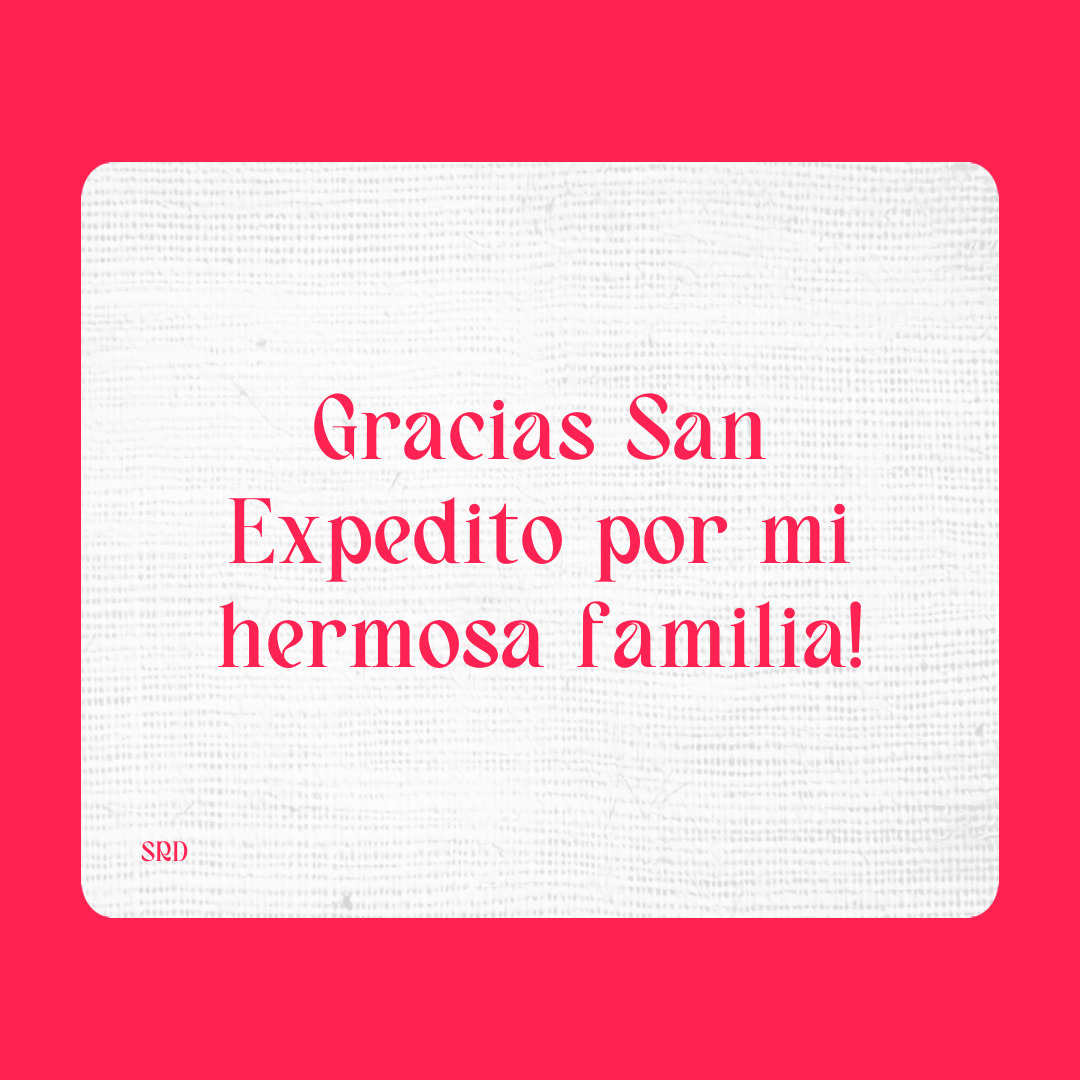 Agradecimiento a San Expedito