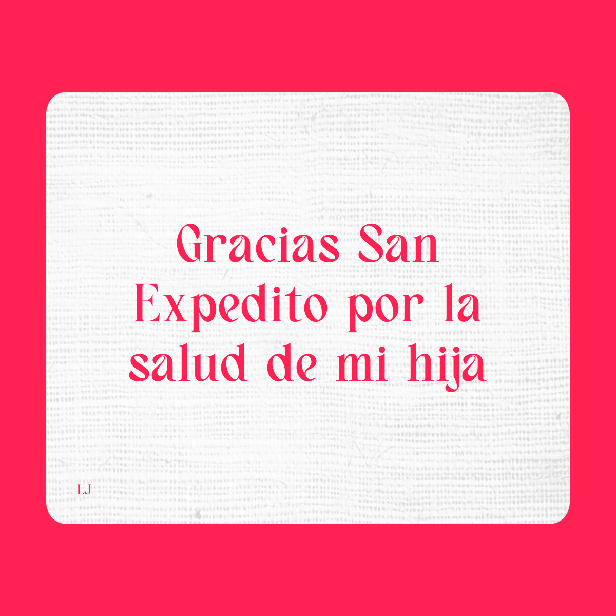 Agradecimiento a San Expedito