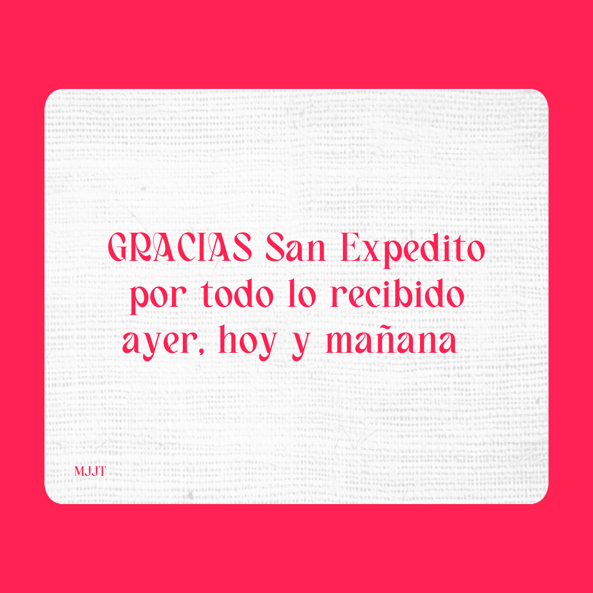 Agradecimiento a San Expedito