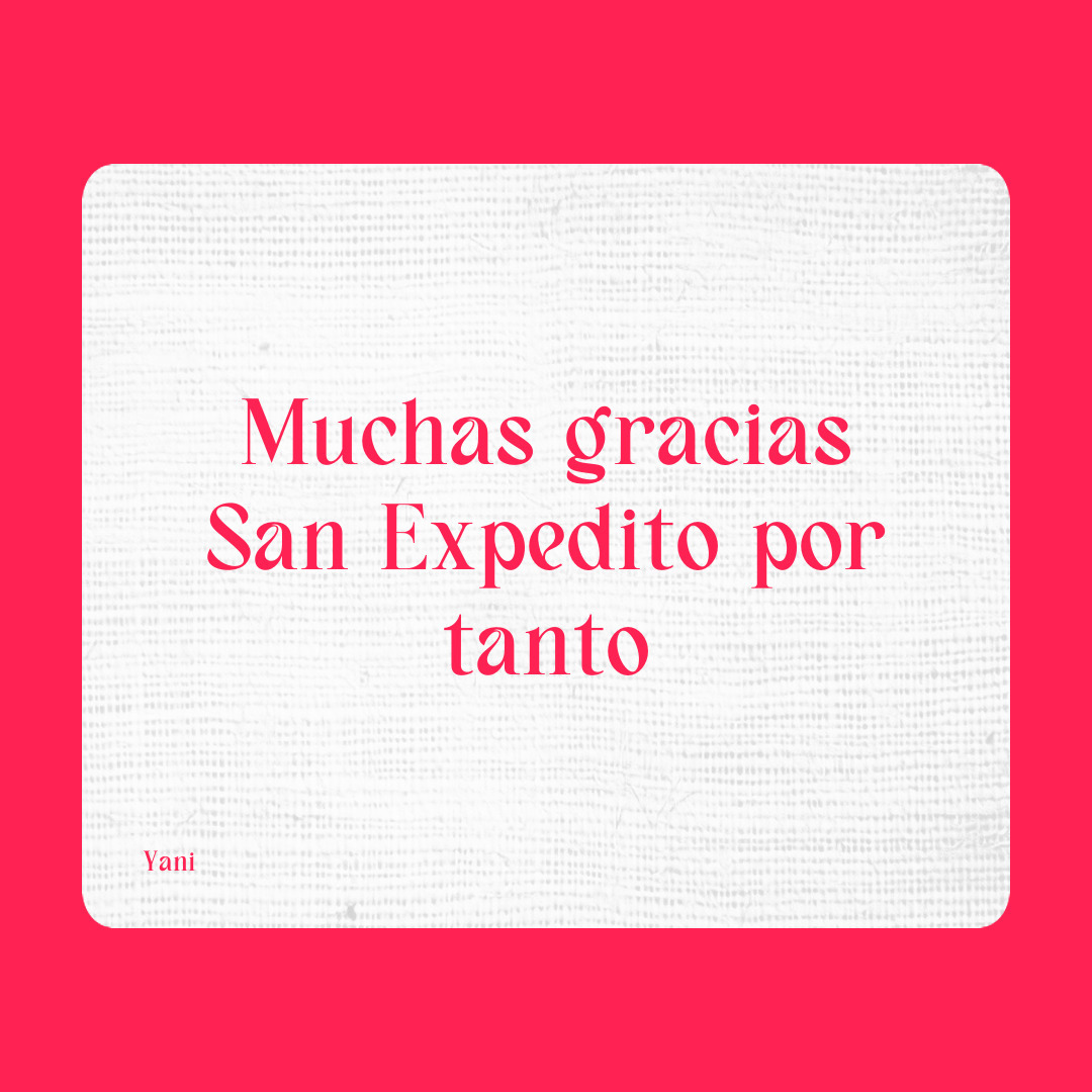 Agradecimiento a San Expedito