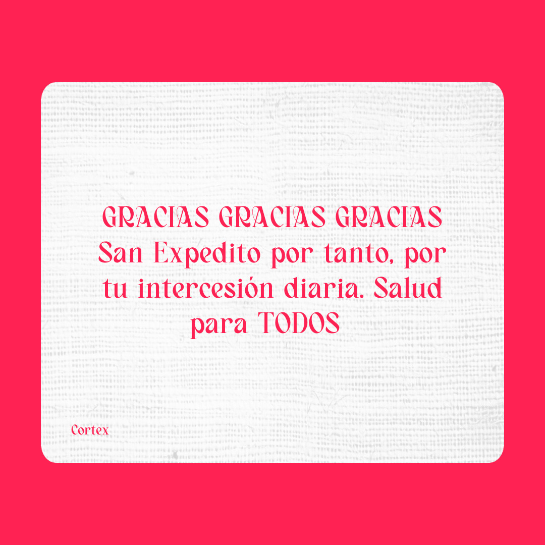 Agradecimiento a San Expedito