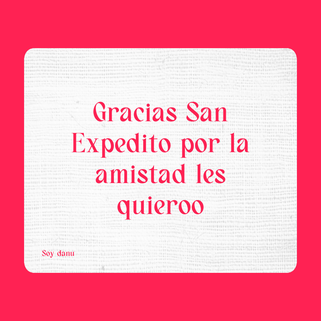 Agradecimiento a San Expedito