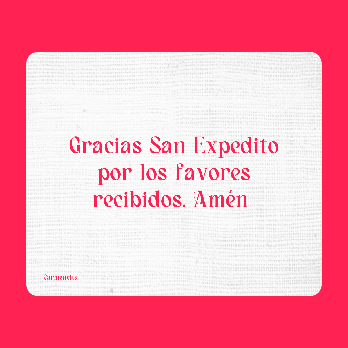 Agradecimiento a San Expedito