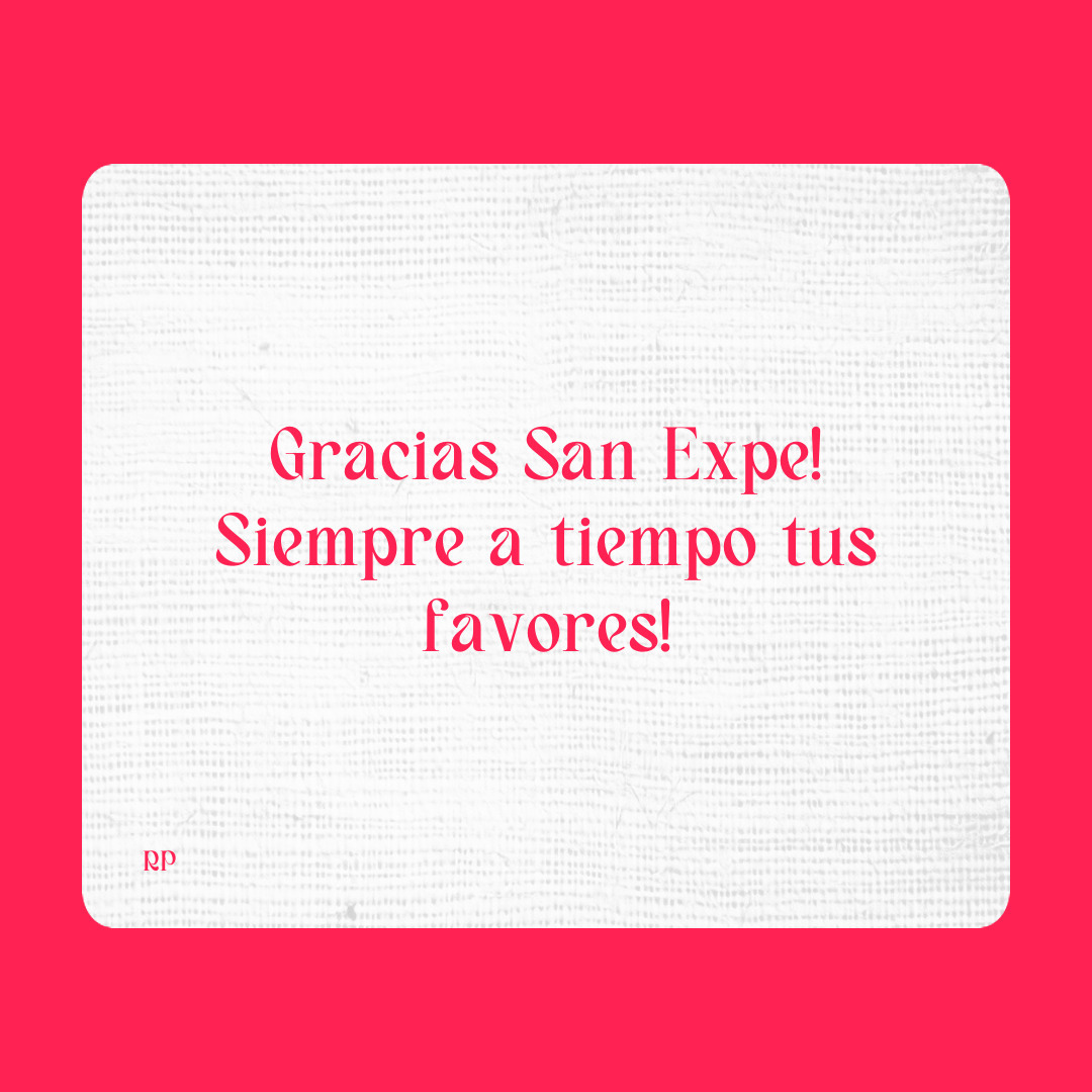 Agradecimiento a San Expedito