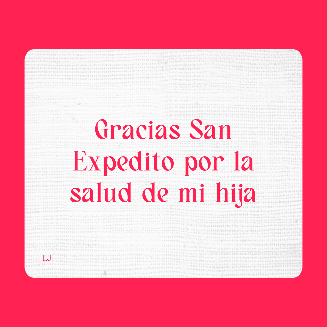 Agradecimiento a San Expedito