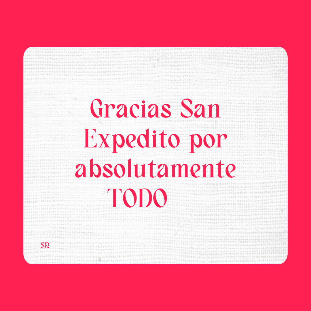 Agradecimiento a San Expedito