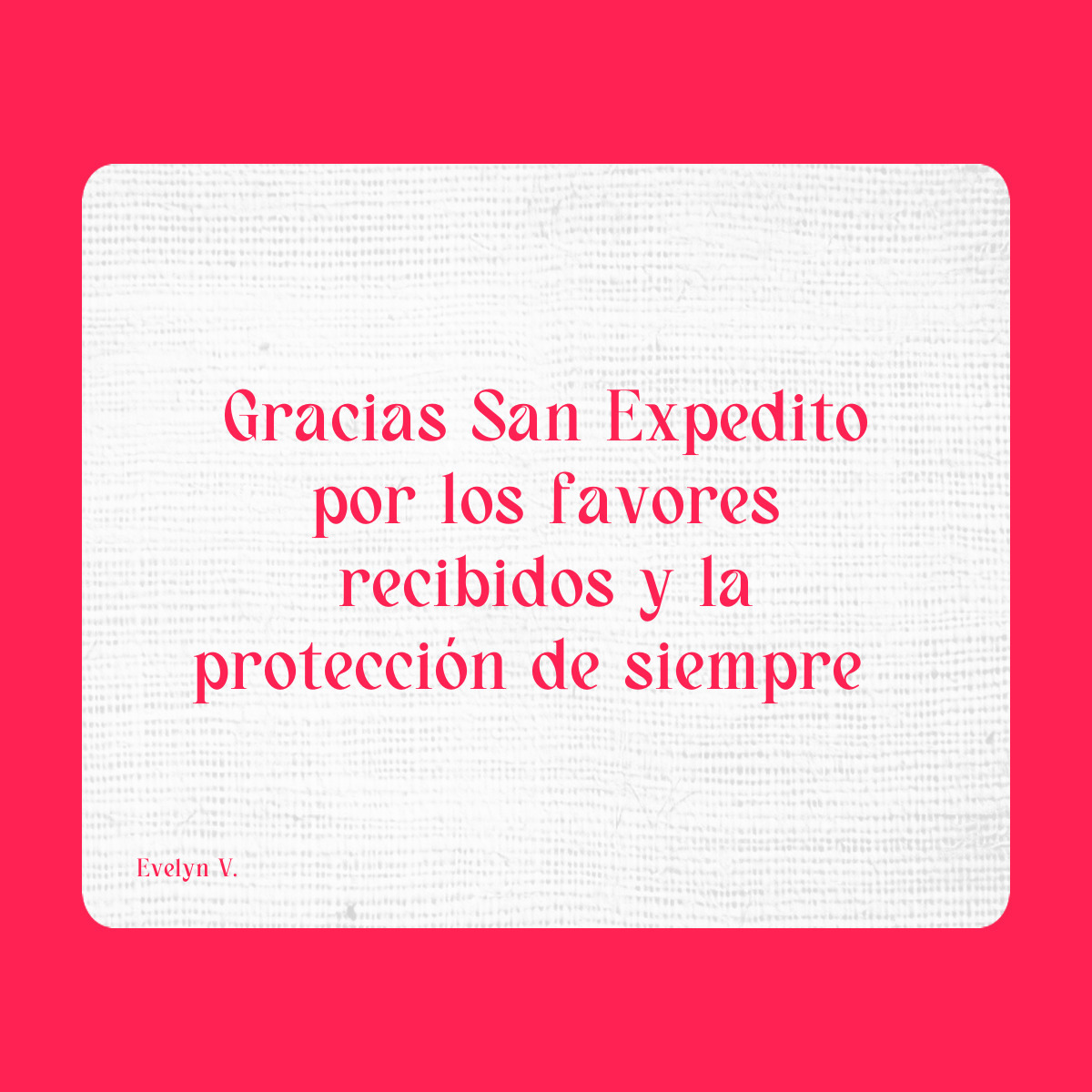 Agradecimiento a San Expedito