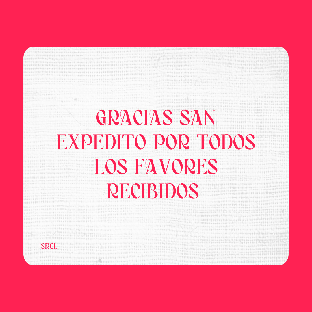 Agradecimiento a San Expedito