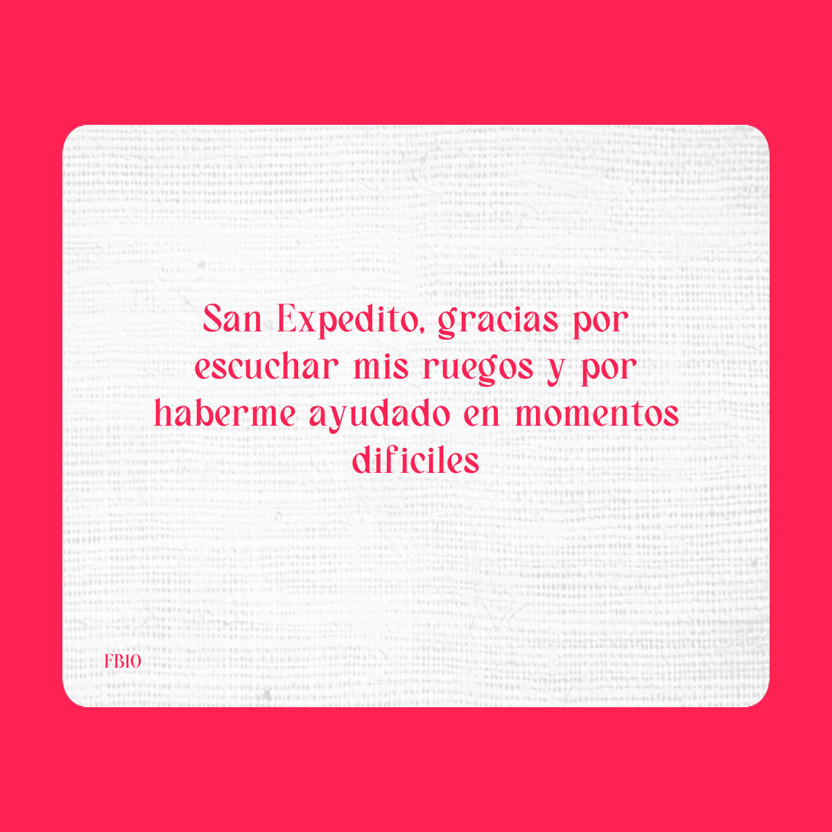 Agradecimiento a San Expedito