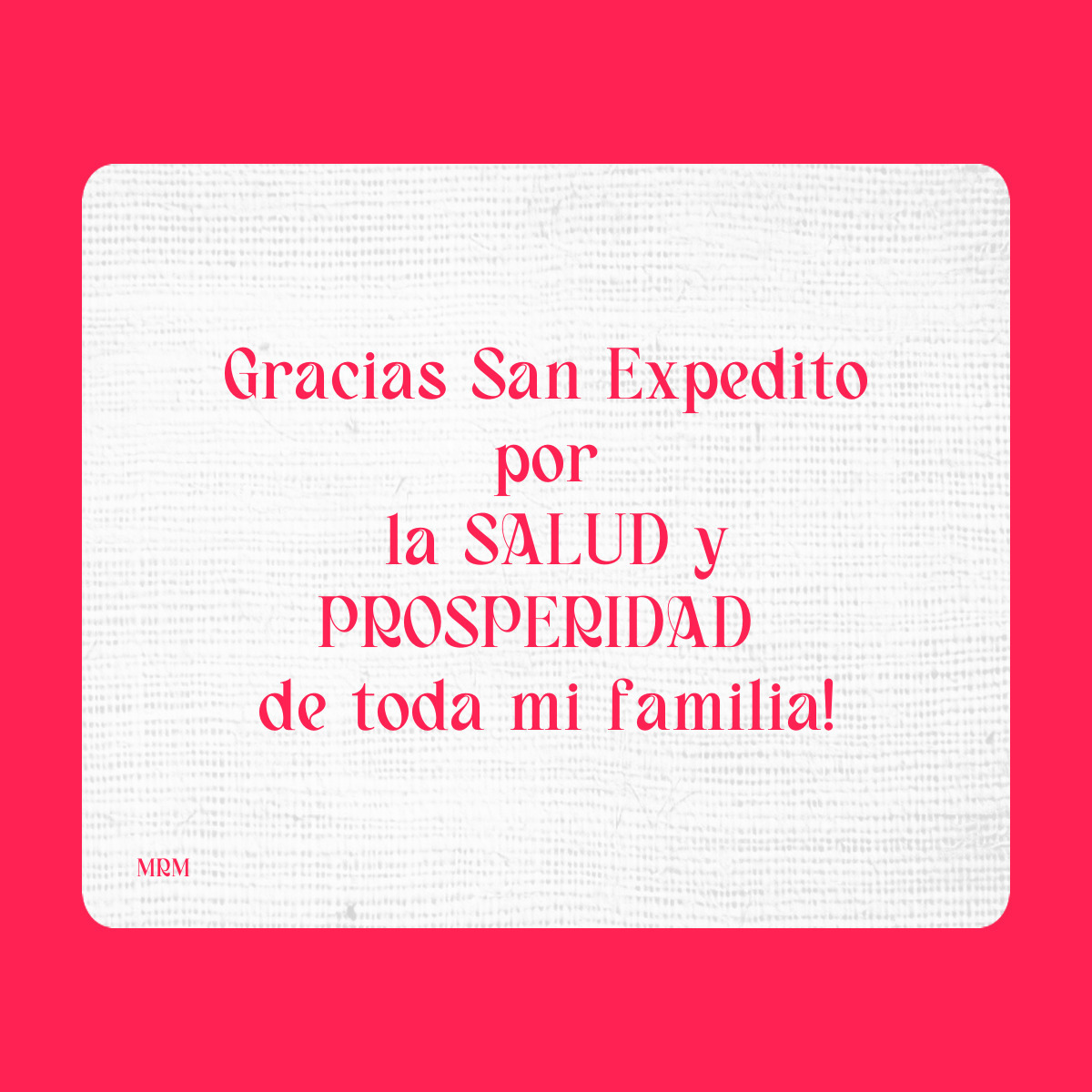 Agradecimiento a San Expedito