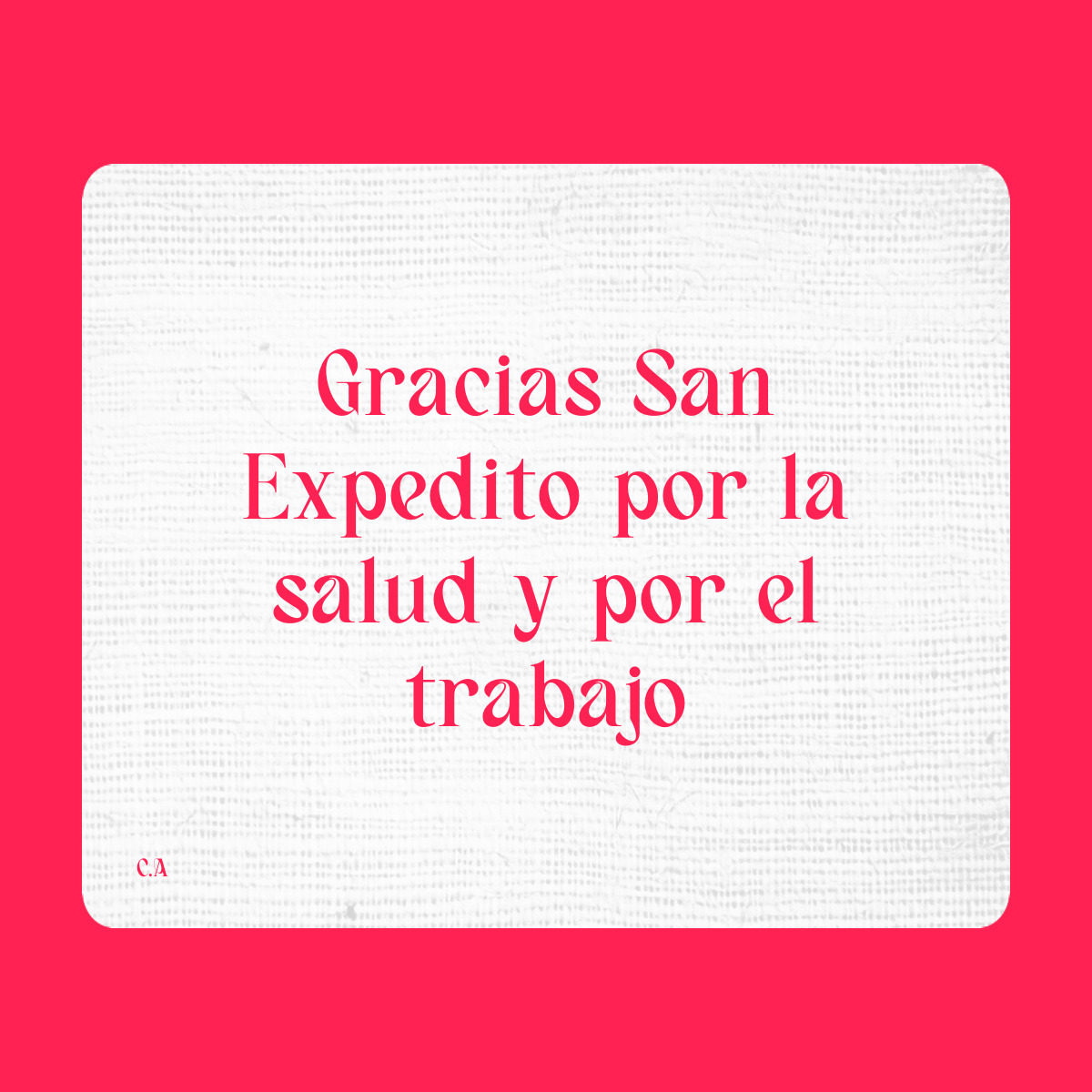 Agradecimiento a San Expedito