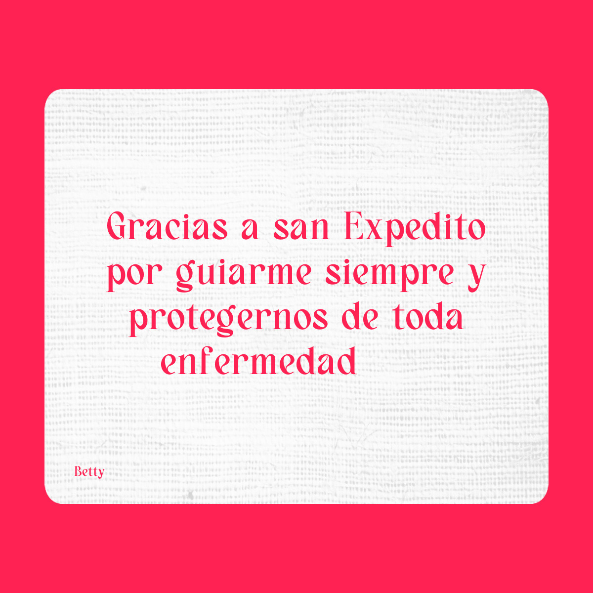Agradecimiento a San Expedito